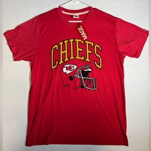 HOMAGE Kansas City Chiefs Red ArchOverHelmet Short Sleeve Shirt Large Unisex NWT